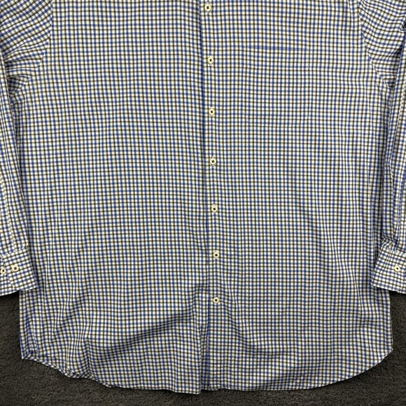 Peter Millar Shirt Men XXL Crown Ease Cotton Plaid Pocket Button Up - Picture 4 of 10